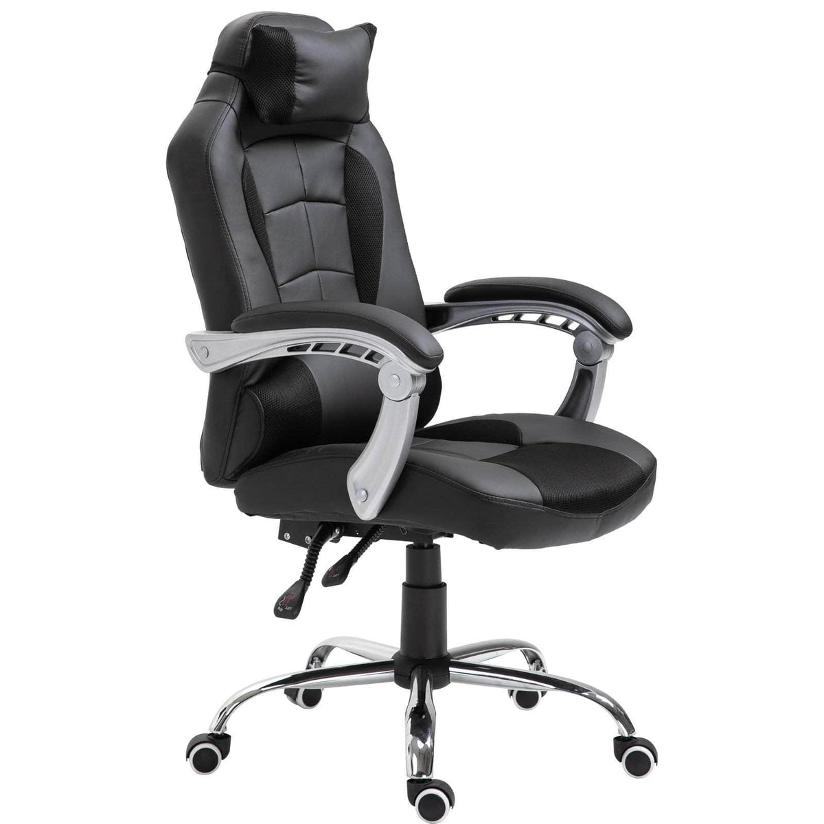 Aosom Ergonomic Swivel Recliner Height Adjustable Racing Office Gaming Chair in Faux Leather, image 12