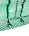 Aosom Long Tunnel 3 Door Metal and Plastic Portable Backyard Greenhouse in Green, image 7