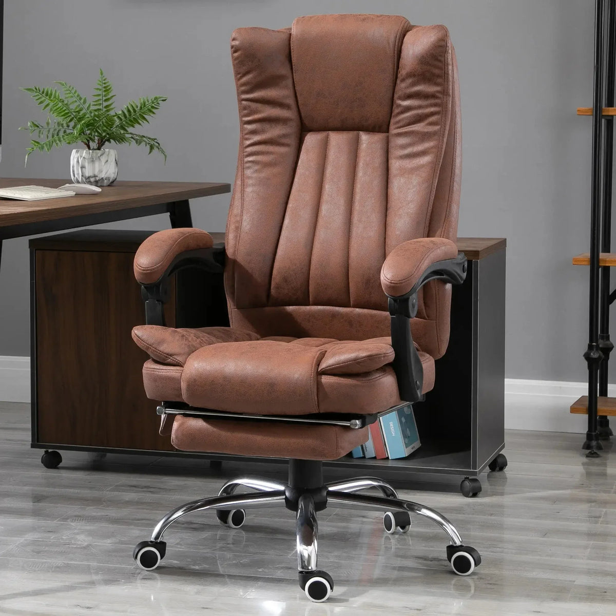 Aosom Micro Fiber Massage Office Chair with 6 Point Vibration, image 1