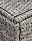 Aosom 3 Piece Modern Outdoor Patio Hand Woven Rattan Wicker Sectional Sofa with Coffee Table, image 8