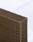 Aosom 3 Piece Modern Outdoor Patio Hand Woven Rattan Wicker Sectional Sofa with Coffee Table, image 47