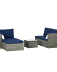 Aosom 3 Piece Modern Outdoor Patio Hand Woven Rattan Wicker Sectional Sofa with Coffee Table, image 29