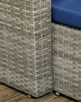 Aosom 3 Piece Modern Outdoor Patio Hand Woven Rattan Wicker Sectional Sofa with Coffee Table, image 33