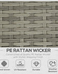 Aosom 3 Piece Modern Outdoor Patio Hand Woven Rattan Wicker Sectional Sofa with Coffee Table, image 36