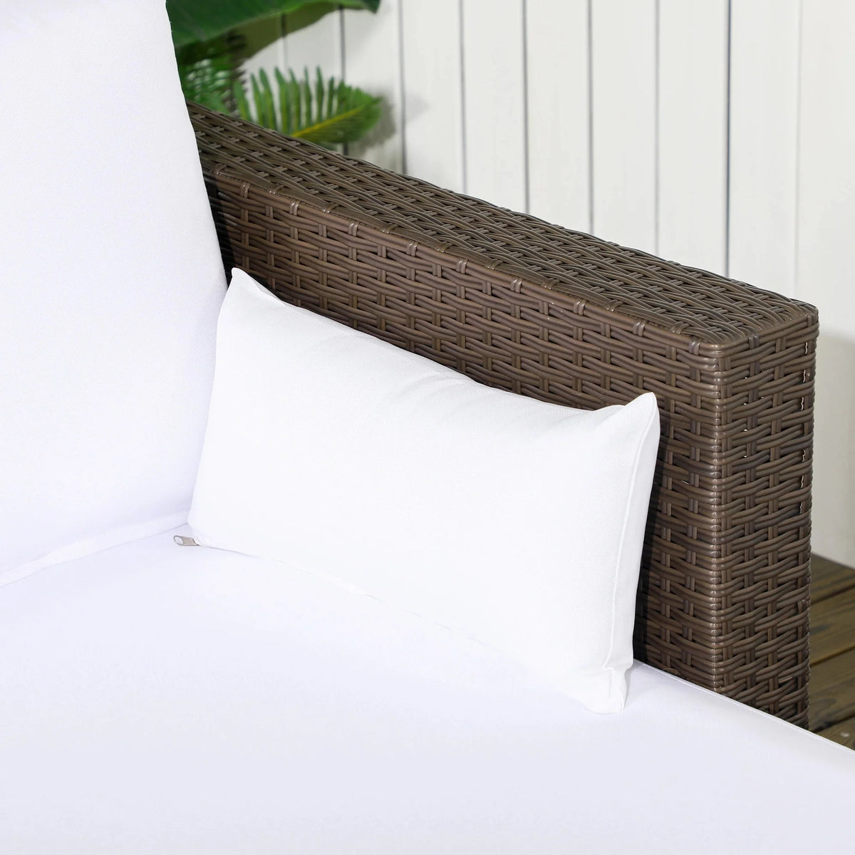 Aosom 3 Piece Modern Outdoor Patio Hand Woven Rattan Wicker Sectional Sofa with Coffee Table, image 49