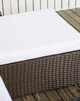 Aosom 3 Piece Modern Outdoor Patio Hand Woven Rattan Wicker Sectional Sofa with Coffee Table, image 48
