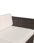 Aosom 5 Piece Outdoor Patio Rattan Wicker Modular Sectional Sofa Set with Coffee Table, image 13