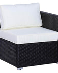 Aosom 6 Piece Outdoor Patio Rattan Wicker Modular Sectional Sofa Set with Coffee Table, image 8