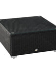 Aosom 6 Piece Outdoor Patio Rattan Wicker Modular Sectional Sofa Set with Coffee Table, image 16