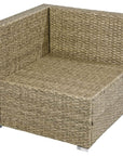 Aosom 6 Piece Outdoor Patio Rattan Wicker Modular Sectional Sofa Set with Coffee Table, image 25