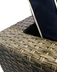 Aosom 6 Piece Outdoor Patio Rattan Wicker Modular Sectional Sofa Set with Coffee Table, image 27
