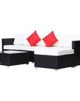 Aosom 6 Piece Outdoor Patio Rattan Wicker Modular Sectional Sofa Set with Coffee Table, image 2