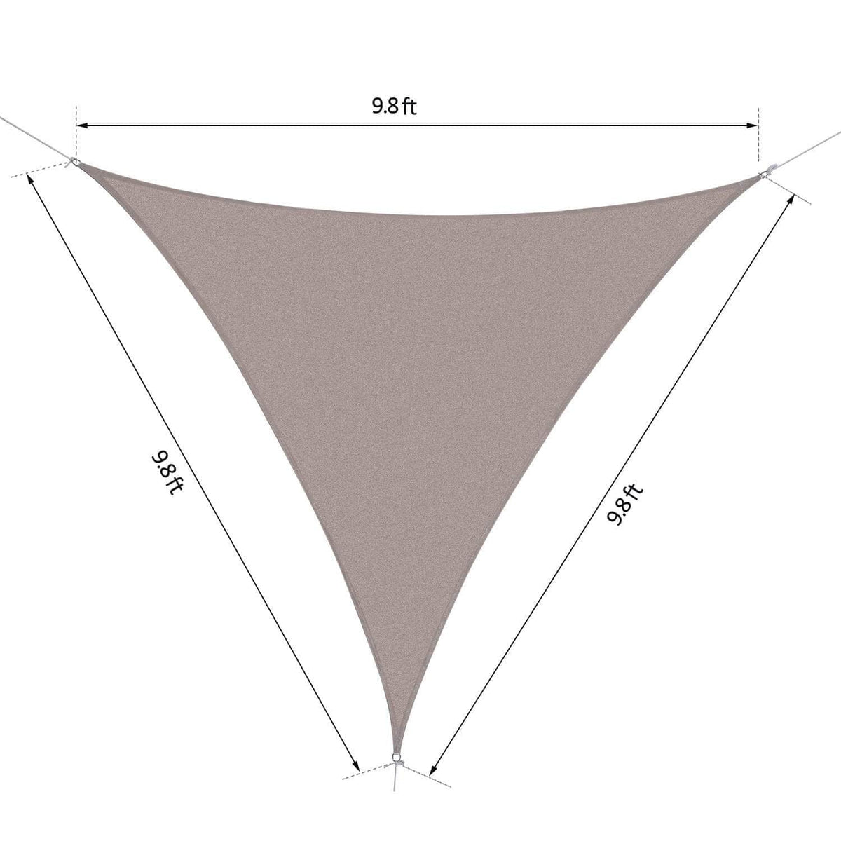 Aosom 10ft Triangle Canopy Sun Shade Sail Canopy with Carrying Bag, image 2