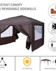 Aosom 10ft x 10ft Gazebo Canopy Portable Outdoor Folding Pop Up Tent, image 17