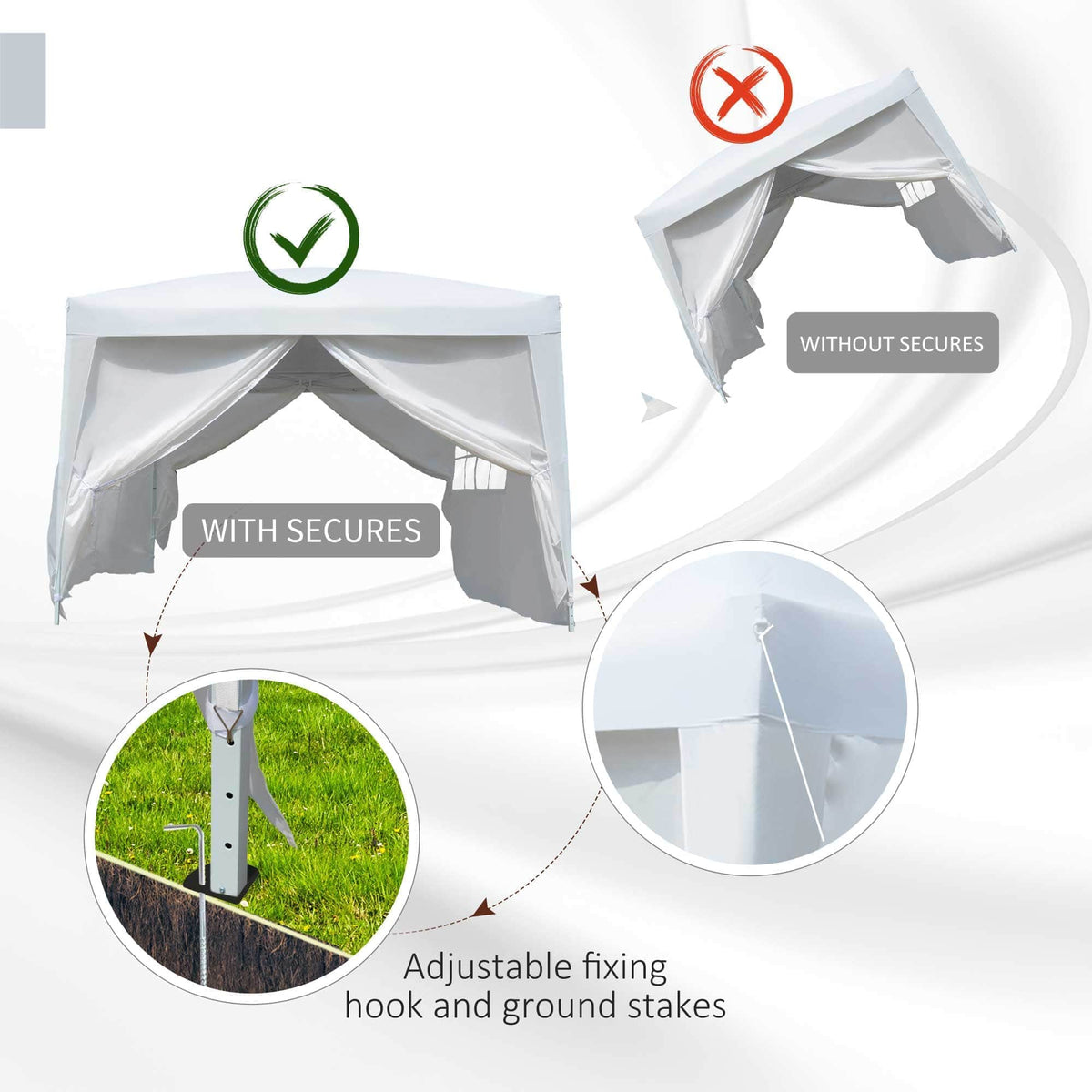 Aosom 10ft x 10ft Gazebo Canopy Portable Outdoor Folding Pop Up Tent, image 6
