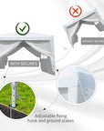 Aosom 10ft x 10ft Gazebo Canopy Portable Outdoor Folding Pop Up Tent, image 6