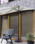 Aosom 9ft Outdoor Patio Half Round Umbrella Sunshield, image 1