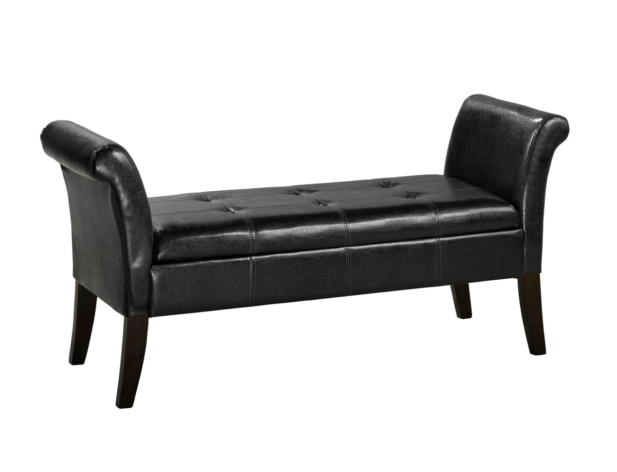 Brassex Inc. Tufted Accent Bench With Storage, image 2