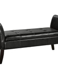 Brassex Inc. Tufted Accent Bench With Storage, image 2