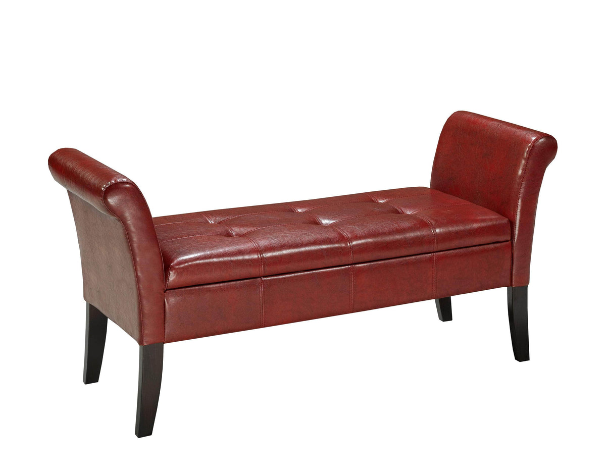 Brassex Inc. Tufted Accent Bench With Storage, image 3