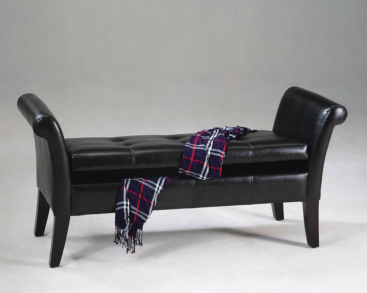 Brassex Inc. Tufted Accent Bench With Storage, image 1