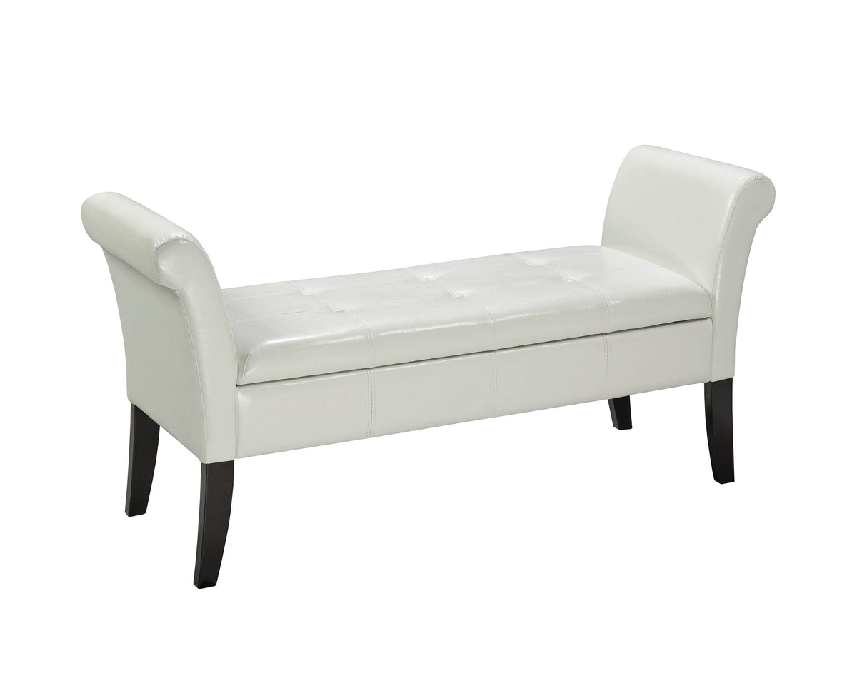 Brassex Inc. Tufted Accent Bench With Storage, image 4