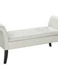 Brassex Inc. Tufted Accent Bench With Storage, image 4