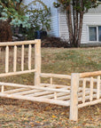 Canadian Log Furniture Traditional Solid Wood Log Cabin Bed Frame, image 5