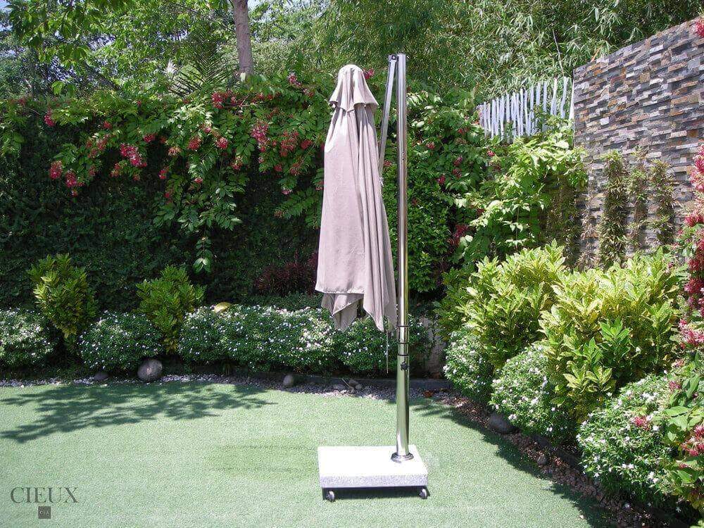 CIEUX Marseille Outdoor Cantilever Umbrella with Marble Base on Castors, image 3
