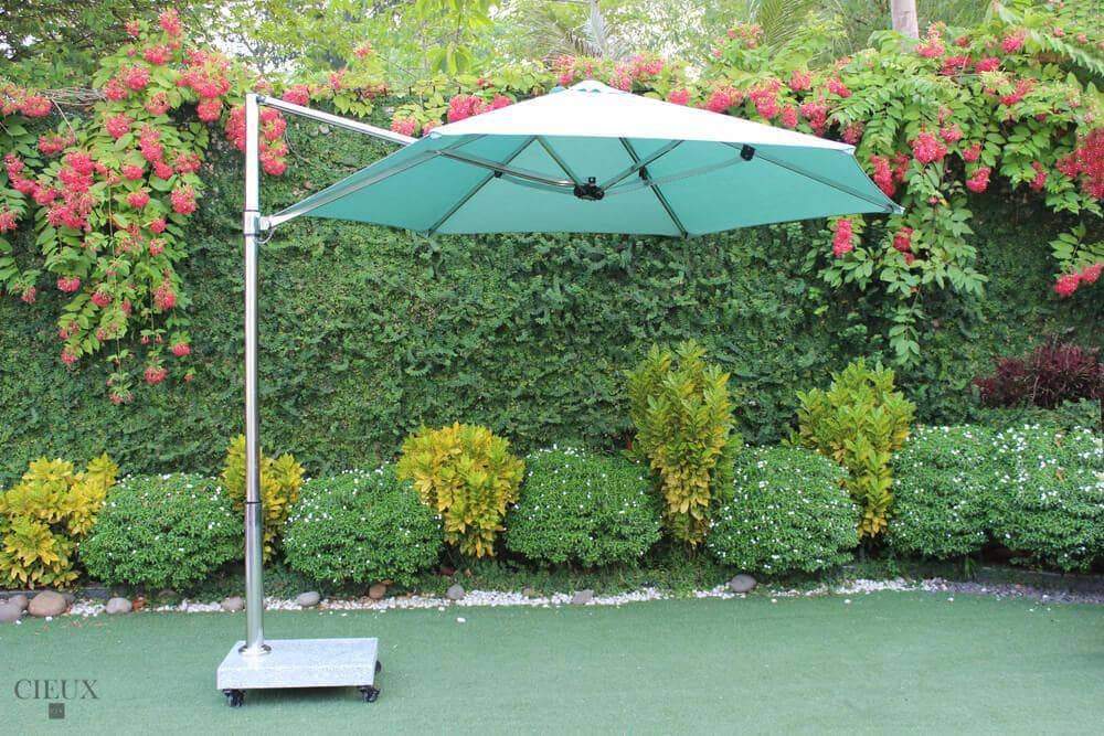 CIEUX Provence Patio Cantilever Umbrella with Marble Base on Castors, image 1