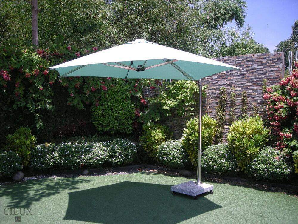 CIEUX Provence Patio Cantilever Umbrella with Marble Base on Castors, image 2
