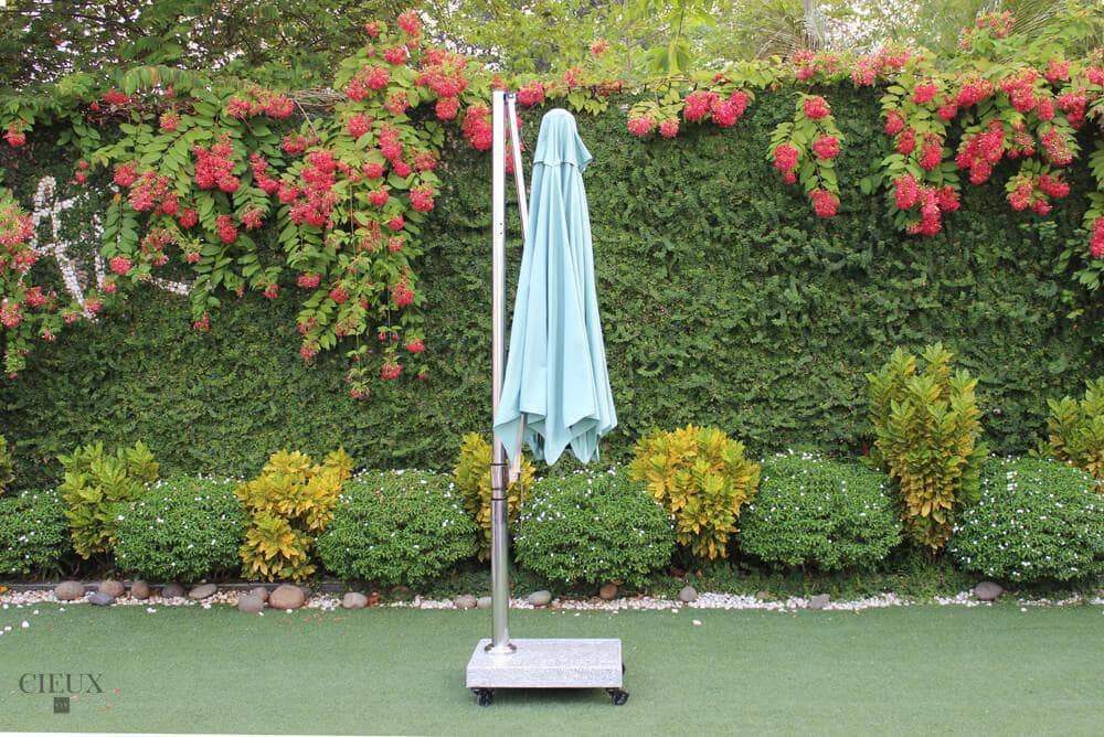 CIEUX Provence Patio Cantilever Umbrella with Marble Base on Castors, image 3