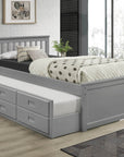 IFDC Red Deer Twin Size Captains Platform Bed with Twin Size Trundle, image 3