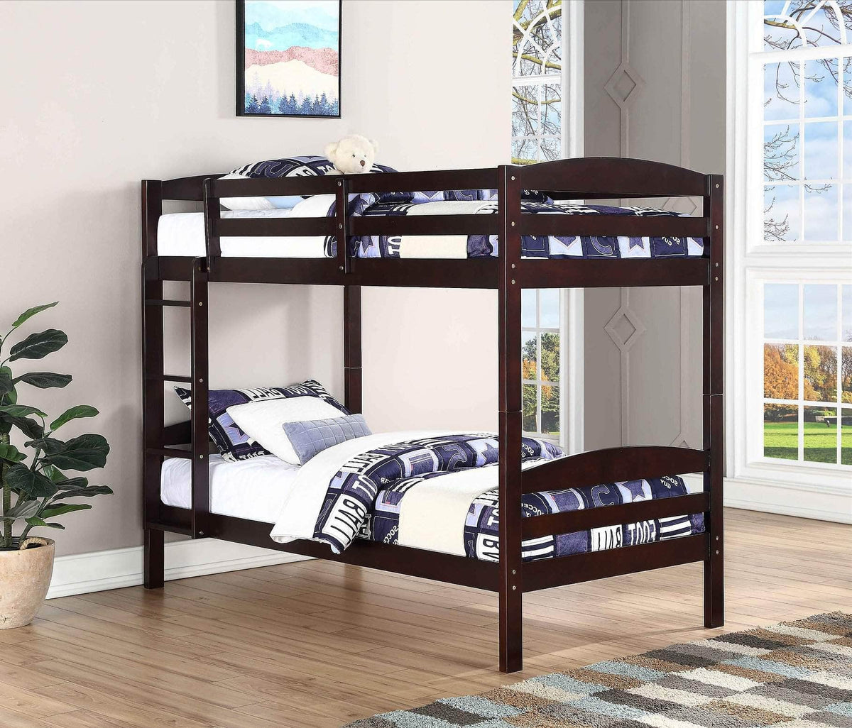 IFDC Kelowna Twin over Twin Wooden Bunk Bed, image 1