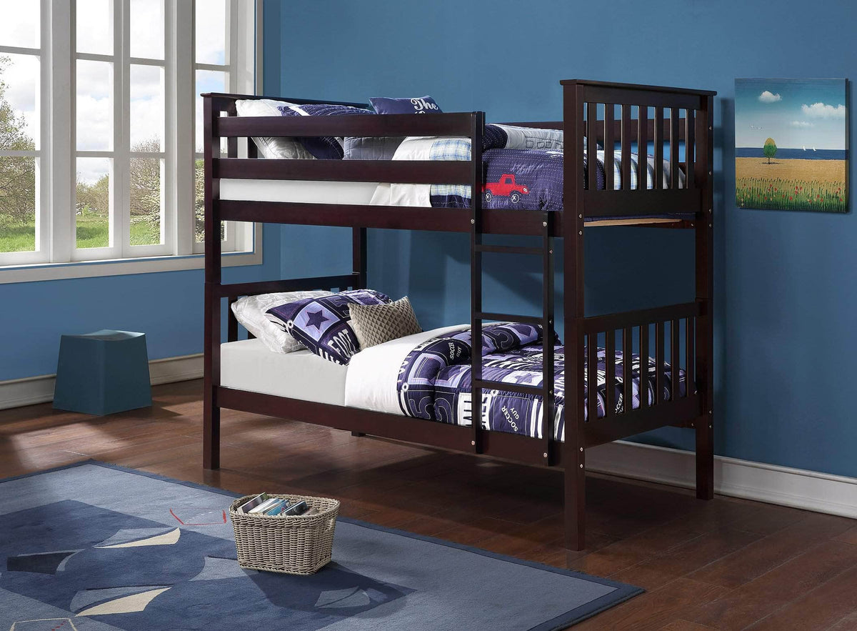 IFDC Tofino Twin over Twin Wooden Bunk Bed, image 1
