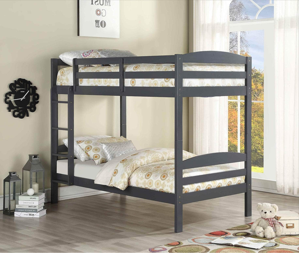IFDC Kelowna Twin over Twin Wooden Bunk Bed, image 2