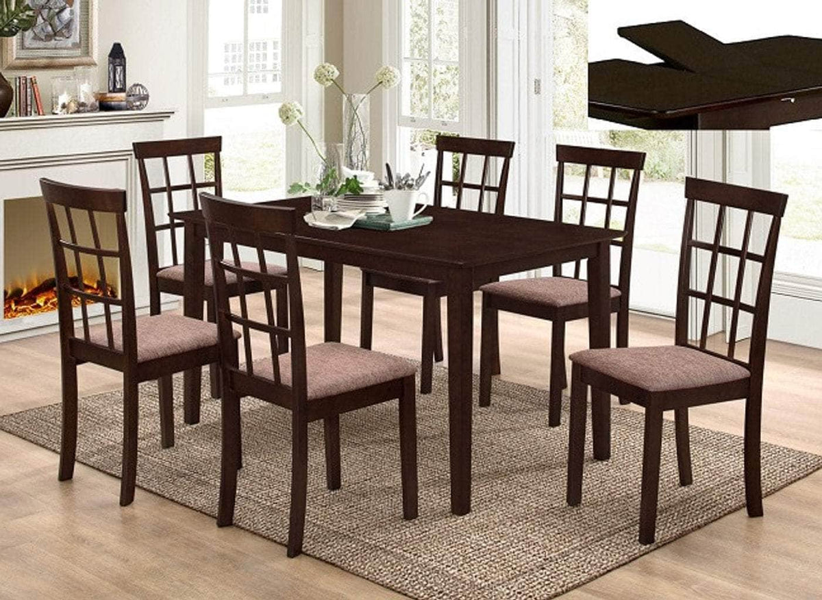 IFDC Castlegar 7 Piece Extendable Rectangular Dining Room Furniture Set, image 12