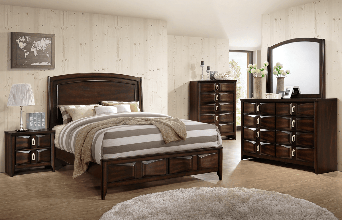 IFDC Roxy 2 Drawer Nightstand in Brown, image 2