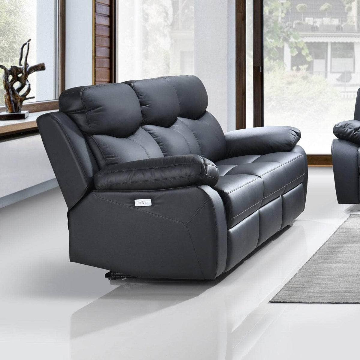 IFDC Whitby Power Reclining Sofa, Loveseat and Chair Set in Leather Match, image 3