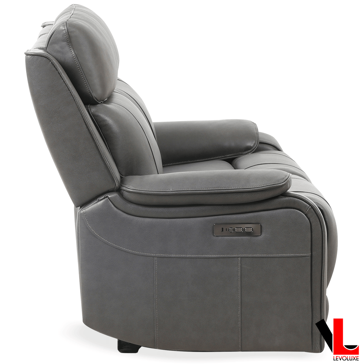 Levoluxe Brindle 60" Leather Match Power Reclining 2 Seater Loveseat, image 6