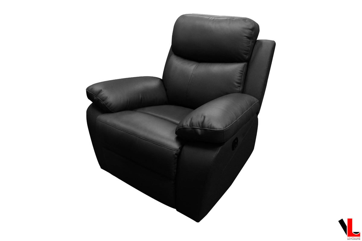 Levoluxe Aveon 38.5" Pillow Top Arm Reclining Chair in Leather Match, image 2