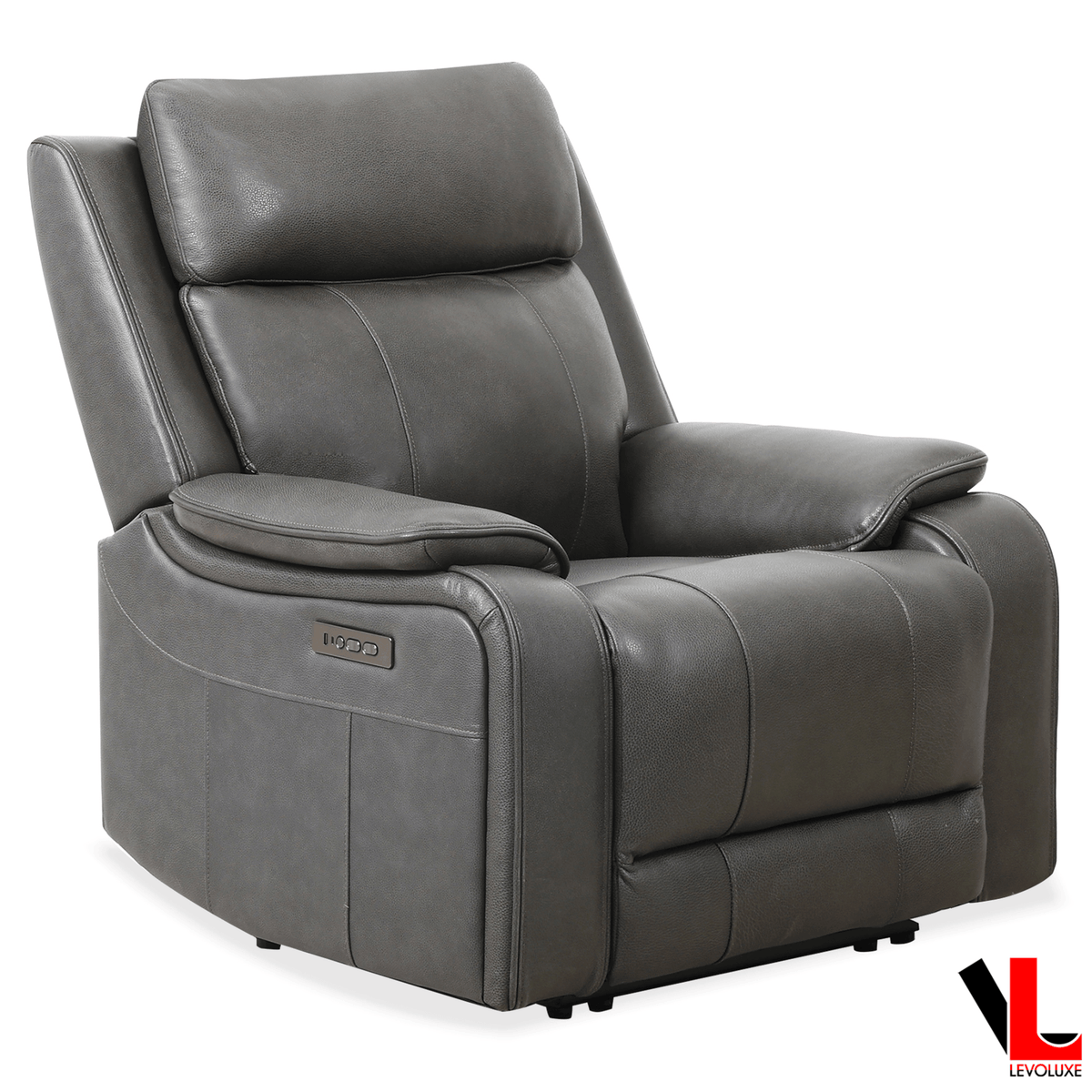 Levoluxe Brindle 36.5" Leather Match Power Reclining Chair, image 3