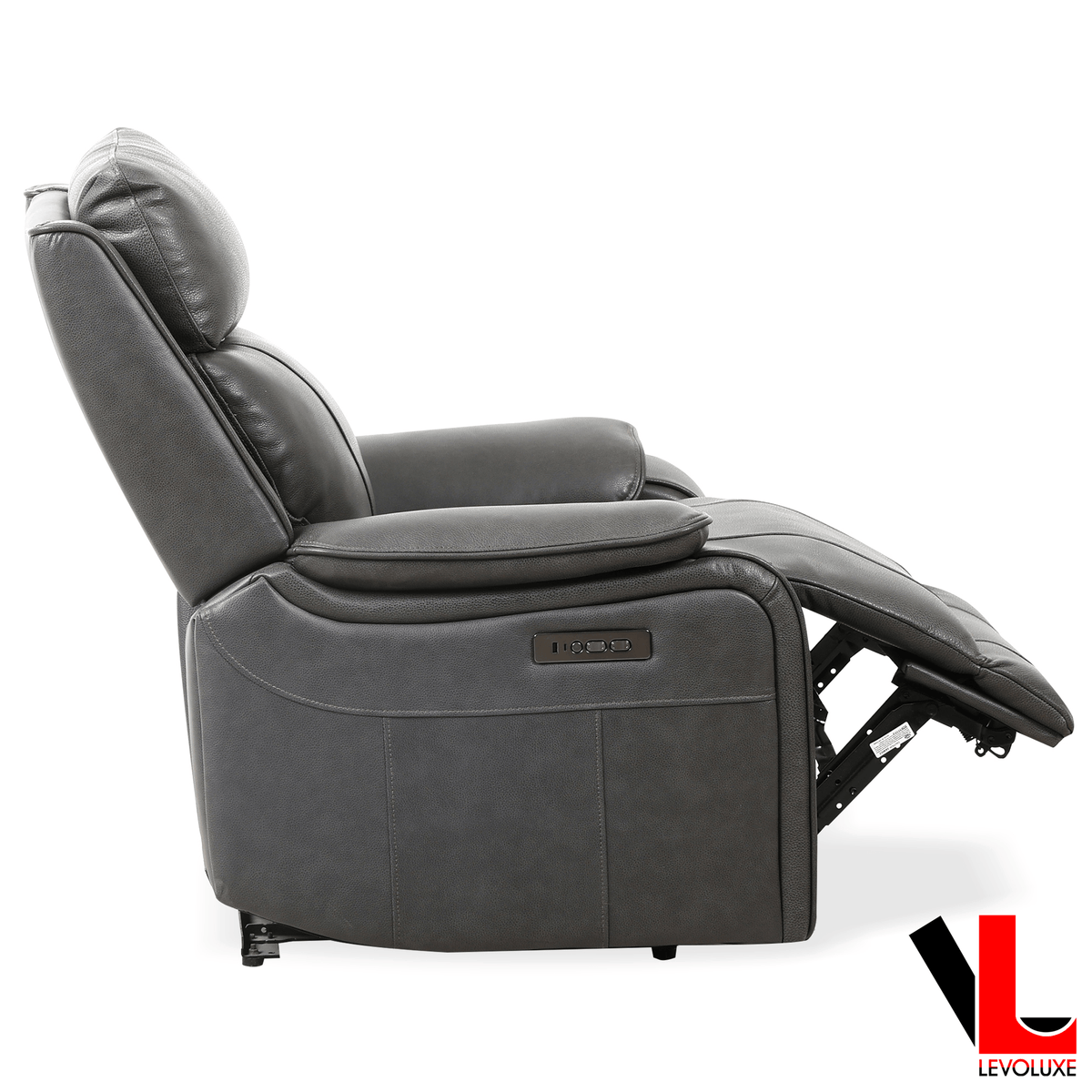 Levoluxe Brindle 36.5" Leather Match Power Reclining Chair, image 6