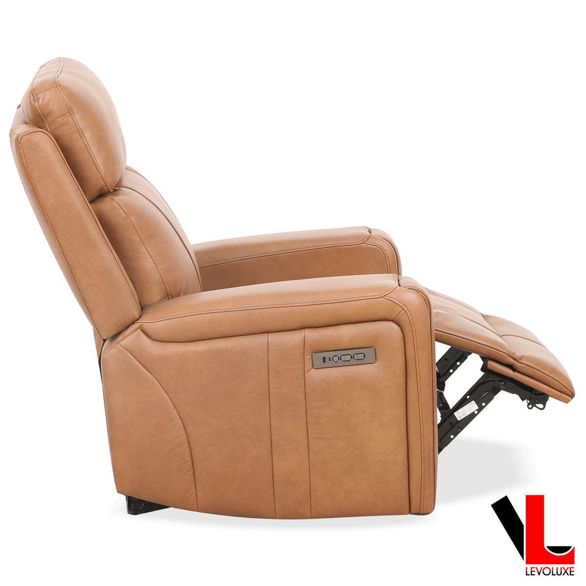 Levoluxe Cavron 37" Leather Match Power Glider Reclining Chair with Power Headrest, image 6