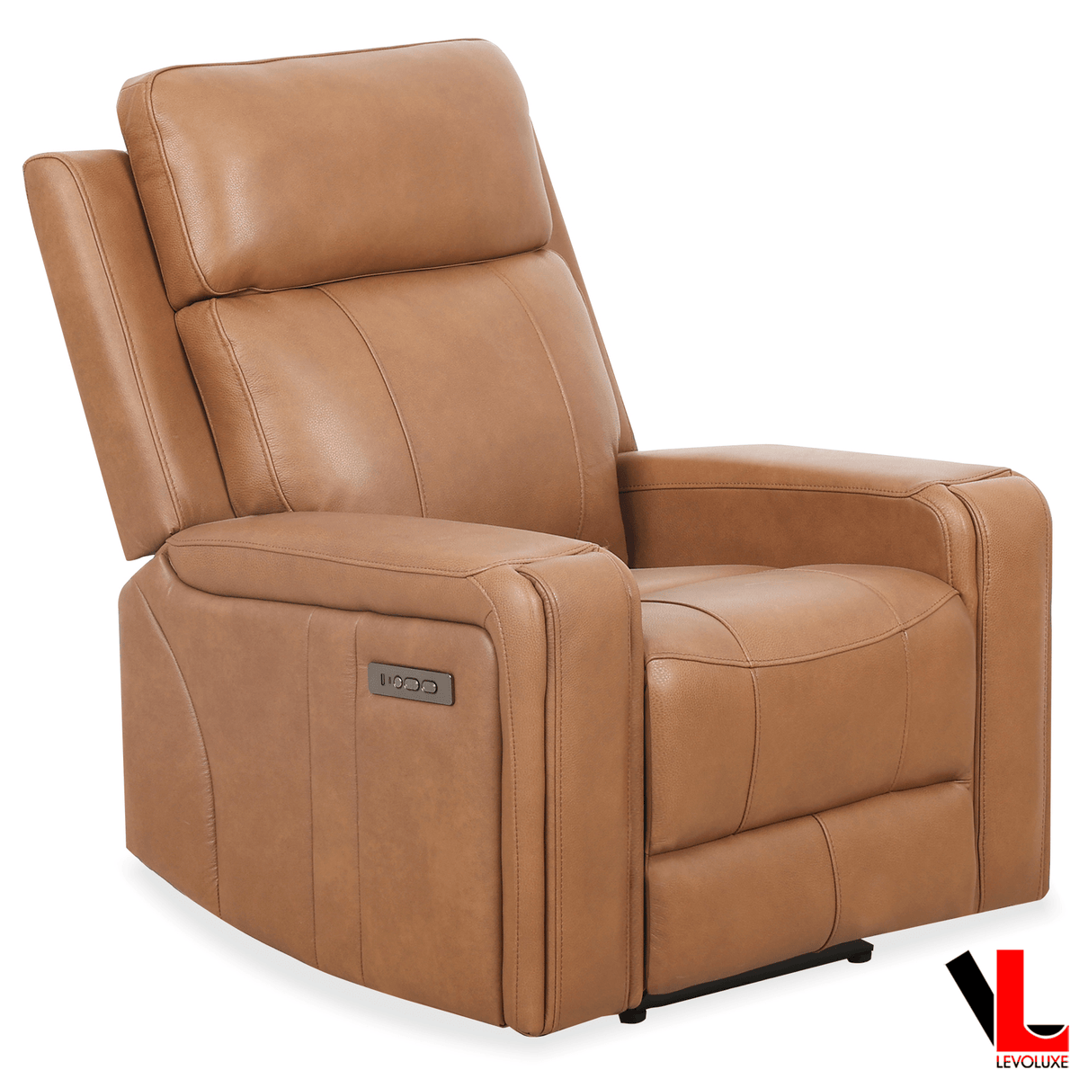 Levoluxe Cavron 37" Leather Match Power Glider Reclining Chair with Power Headrest, image 3