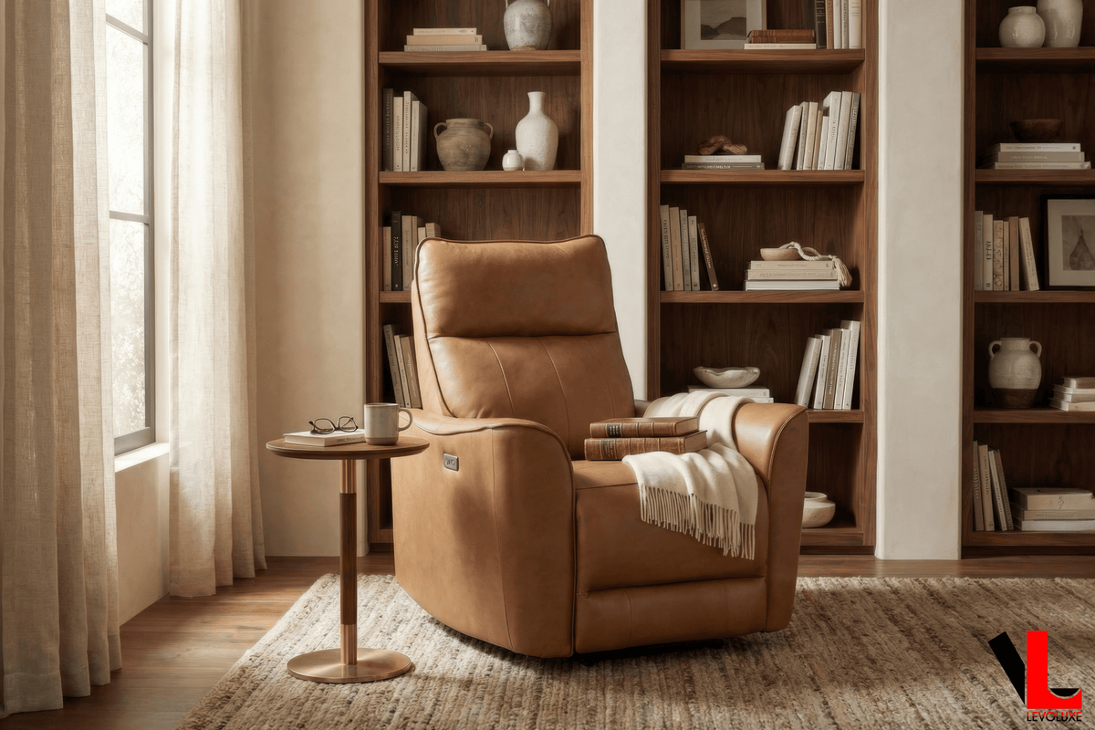 Levoluxe Conrad 36" Zero Gravity Power Reclining Chair in Leather Match, image 1