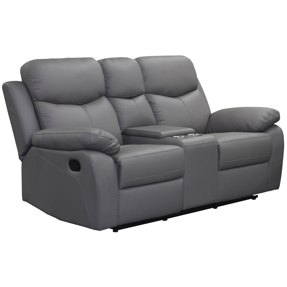 Levoluxe Aveon 76" Pillow Top Arm Reclining Loveseat with Storage Console in Leather Match, image 3