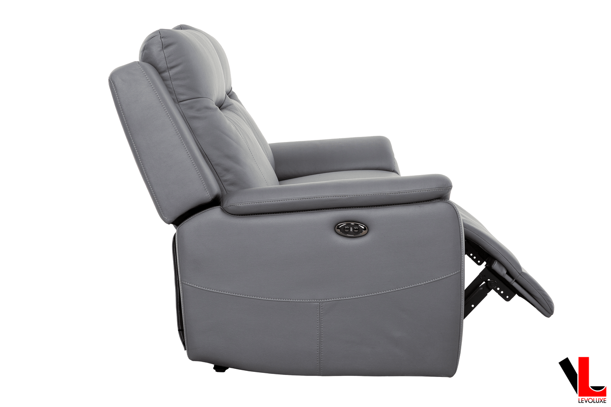 Levoluxe Avante 81" Jaxxon Steel Power Reclining 2 Seater Sofa, image 6