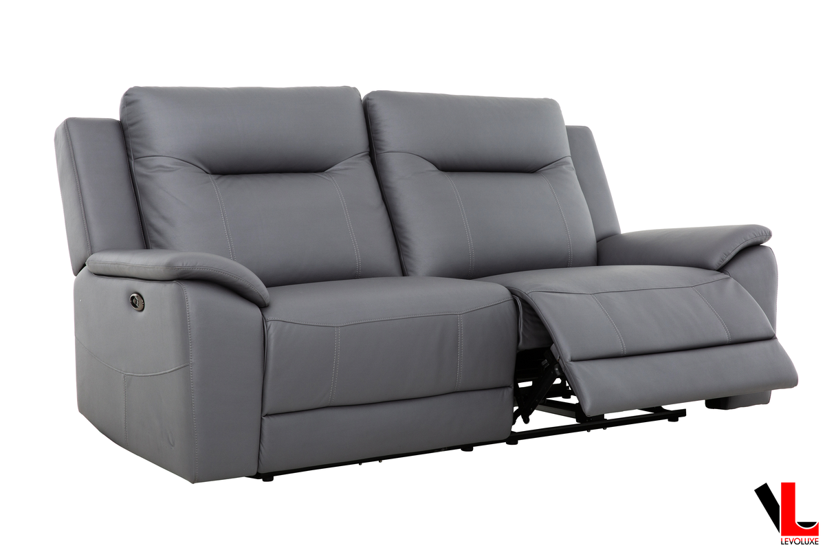 Levoluxe Avante 81" Jaxxon Steel Power Reclining 2 Seater Sofa, image 2