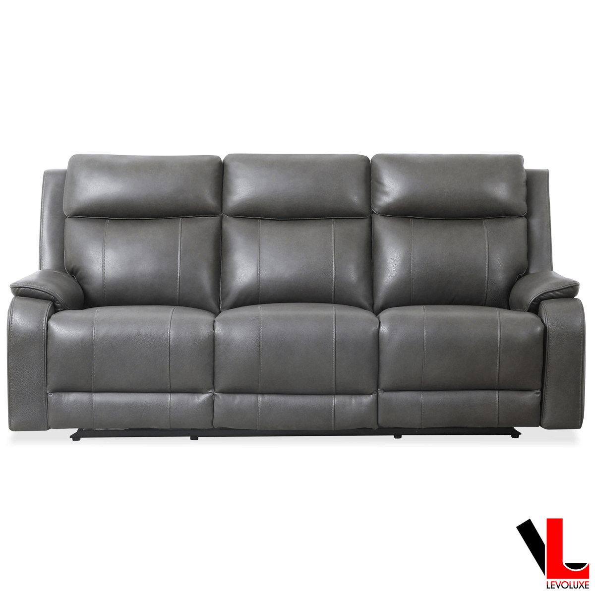Levoluxe Brindle 83.5" Leather Match Power Reclining 3 Seater Sofa, image 6